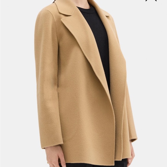 NWT Theory Open-Front Coat in Double-Face Wool-Cashmere - Picture 2 of 7